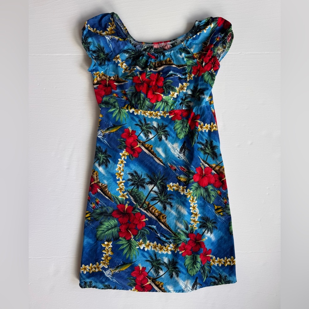 Hilo Hattie Hawaiian Dress Girls Tropical Beach Resort